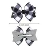 3,5 tums Buffalo Plaid Check Hair Bow Baby Toddler Girl's Barrette Sequined Hair Clips Sequins Love Heart Hairpin Grid Pattern Bobby Pin Ornament Accessory GT7Z4S8