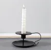 Porta di candele conica di ferro Black Candlestick Holdish Stands Decorazioni per feste da pranzo per matrimoni 6713518