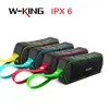 W-King Waterproof Bluetooth Speaker with phone charger Portable Wireless Outdoor Loudspeakers TF Card AUX in with 4000mAh Power Bank For Cell Phones Wking S9