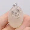 Charms Natural Gemstone White Agate Irregular Shape Pingente DIY Charme Fazendo Jóias de pulseira de colar 20x30-25x40mm