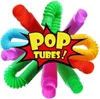 Party 2.9cm Pop Tubes Sensory Fidget Toy Autistic Fidgets för barn Barn Stress Relief Dubbelfärg DIY Splicing Leksaker