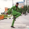 Ternos masculinos blazers estilo único 2 peças homens alfaiate de moda verde terno noivo do casamento noivo casaco causar