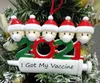 2021 Nya Juldekoration Karantän Ornament Familj av 1-7 Heads DIY Tree Pendant Tillbehör med Rope Resin Stock