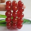 Fili di perline di colore rosso naturale Braccialetti con ciondoli elastici per donne Uomini Gioielli per club di San Valentino Accessori fortunati