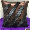 Pillow Case sängkläder levererar hem textilier trädgård dubbel sequin er glamour kvadrat kudde soffa bil dekor sjöjungfrun ers utan Core drop del