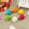 6/10pcs Rattan Heart Sepak Takraw Colorful Ball Wedding Party Love Valentines Day Decor DIY Home Table Decoration Y0730