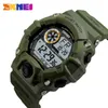 SKMEI Outdoor Sport Watch Men Alarm Clock 5Bar Waterproof Military Watches LED Display Shock Digital Watch Reloj Hombre 210804