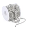 Party Decoration Sparkly Rhinestone Crystal AB Cup Chain Łańcuch Pleci Wewnątrz Klej Przydatek DIY Ślubne Ślubne Dostawy 10m / Roll