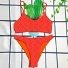 Conjuntos de Bikinis con estampado de letras, traje de baño Sexy con tirantes, regalo de cumpleaños para niñas, traje de baño de dos piezas de marca