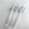 Quartz Rig Pipe Stick Nail Mini Nektar Samlare med 5 tums klara filterspetsar Tester Kvarts Halmrör Glas Vattenrör Röktillbehör