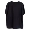 [DEAT] Women Black Tops Temperament Round Neck Splicing Lace Short Sleeve Loose T-shirt Summer Fashion 13C820 210527