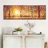 Big Size Abstract Tree Oil Painting on Canvas Forest Sunshine Posters and Prints for Living Room Bedside Painting Home Decor