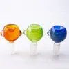 Chinafairprice G077 Heady Color Glass Bong Bowl Smoking Pipe Tool Dome Style 14mm 19mm男性タバコゴールデンスレッドガラスボウル