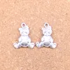 61ピースアンティークシルバーブロンズメッキPanda Bear CharmsペンダントDIYネックレスブレスレットバングル所見23 * 18mm