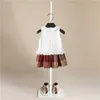 Gilrs Dress Moda Dzieci Dzieci Dzieci Dziewczyny Sukienki Ubrania Dziecko Bawełna Lato Plaid Bez Rękawów Odzież Odzież Odzież 1-5y Q0716