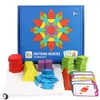 155 Uds juego de tablero de rompecabezas de madera colorido bebé Montessori juguete educativo de desarrollo de aprendizaje para niños