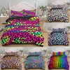 Luxury Leopard Print Bedding Set Däcke Cover Twin Full Queen King Size Bed Soft Comporter Bedclothes 2103193030468