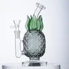 Pineapple Bong Hookahs Straight Tube Thick Glass Bongs Recycler Heady Dab Oil Rigs Bubbler Water Pipes 14.5mm Female Joint With Bowl WP2194