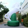 Parada Wydajność Reklama Nadmuchiwana Unicorn 6M Gigant Zwierząt Maskotki Biały Blow Up Replika Horse na Dekoracji Party