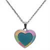 Heart Mood Color Changing Temperature Sensing Necklace Pendant Women Children Necklaces Fashion Jewelry Will and Sandy