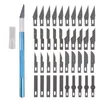 2021 HW366 antiderrapante metal escorregão faca ferramentas kit cortador gravar facas de artesanato + 40 pcs blades telefone celular PWB DIY reparação ferramentas manuais