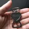 100Pcs Personalized Wedding Gifts For Guests Heart Bottle Wine Opener/Keychain Wedding Favor Birthday Party Souvenir Custom Logo SH190923