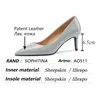 Sophitina Classic Pure Färg Kvinnors Pumpar Äkta Läder Grunt Pekade Toe Skor Stiletto Högklackat Kvinnor Skor AO511 210513