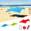 Familie Strand Sonnenschirm Leichte Sonnenschutz Zelt Mit Sandsack Anker Bequem Für Parks Outdoor Camping Dropshipping Y0706