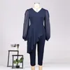 5XL 4XL Party Jumpsuits Elegance V Neck Long Lantern Sleeve Peplum Ruffles Romper Plus Storlek Tillfälle Händelse Oavsett mode 210527