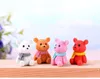 박제 봉제 동물 파티 홈 장식 액세서리 귀여운 플라스틱 곰 미니어처 페어리 부활절 동물 정원 인형 장식 DHL