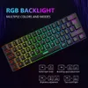 RedThunder 60 % kabelgebundene, ultrakompakte Mini-Tastatur mit RGB-Hintergrundbeleuchtung, mechanisches Gefühl für PC, MAC, PS4-Gamer