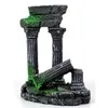 装飾人工ローマ列ギリシャ寺院台地水族館装飾水生建築造園装飾品の隠れ