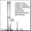 9mm Glass Bong Hookahs 18 inches Straight thick elephant Joint waterpipe with accessories traditional dab rigs oil rig