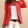 Europe and the United States new solid color long-sleeved pocket casual slim women's small suit jacket X0721