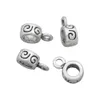 Alloy Swirl Connectors Bails Beads 12.4x4.5mm Antique Silver Fit Charm European Bracelet L697 300pcs/lot