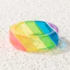 Красочные акриловые смола одно кольцо для женщин девушки новые модные Geoemty Party ювелирные изделия подарок оптом