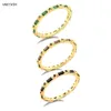 Andywen 925 Sterling Argent Trois Zircon Anillofino Marilyn Anneaux Vert Café Noir Femmes Bijoux Rock Punk Bijoux 210608