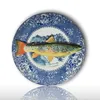 blue wall plates