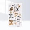 Belly/Waist/Ankle/Foot Waterproof Sticker Sexy Tattoos Gold Butterfly Tattoi 3D Temporary Tatoo Body Art