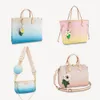 High Quality Designer Handbags Gradient Color Series Tote Women Big print Shoulder Bag Backpack Totes wallet Lady Clutch purse Messenger Bags