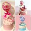 Confettis créatifs ballon gâteau Topper joyeux anniversaire fête décor enfants mariage bébé douche flamant rose Fav autres fournitures de fête