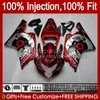 Body Injectievorm voor Suzuki GSXR-750 GSXR 750CC 600CC 750 600 CC 2004 2005 43NO.1 GSXR600 GSXR750 K4 04 05 GSXR-600 GSX-R750 2004-2005 OEM Fairing Kit Wijnrode Voorraad