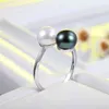 3 Colors Natural Freshwater Cultured Pearl Ring for Women Gifts Accesories Double Gemstone Fashion Jewelry FEIGE 211217