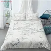 Set di biancheria da letto Copripiumino marmorizzato di lusso Trapunta geometrica da 2/3 pezzi Set letto matrimoniale king size Piumino con texture naturale