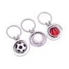 Party Favorit 3D Sport Rotating Basketboll Fotboll Golf Keychain Souvenir Hängsmycke KeyRing Key Fob Ball Gifts ZWL149