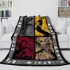 Plush Throw Blanket Thrones Sherpa Fleece BedsPread Flannel Bedding Square Picnic Wool Soft 211122