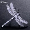 Broches, broches Donia Bijoux Mode Couleur Libellule Broche Cuivre Micro-incrusté AAAT Type Zircon Insecte Pin Dames Beau Cadeau