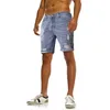 Herr shorts män denim män avslappnad mode av hög kvalitet märke hip hop rippade manliga sommar tryckta jeans