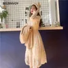 Mori fille blanc élégant robes femmes dentelle fée fête Vestidos doux taille haute femme automne corée Chic robe mi-longue 210520