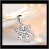 Pingentes j￳ias de j￳ias pingentes de flocos de neve com colares de cristal Colar de charme de luxo Fashion Christmas Gift PS0664 Drop Delivery 2021 R